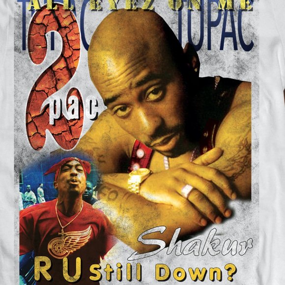 Tupac All Eyez On Me White Bootleg Tee - Picture 2 of 2